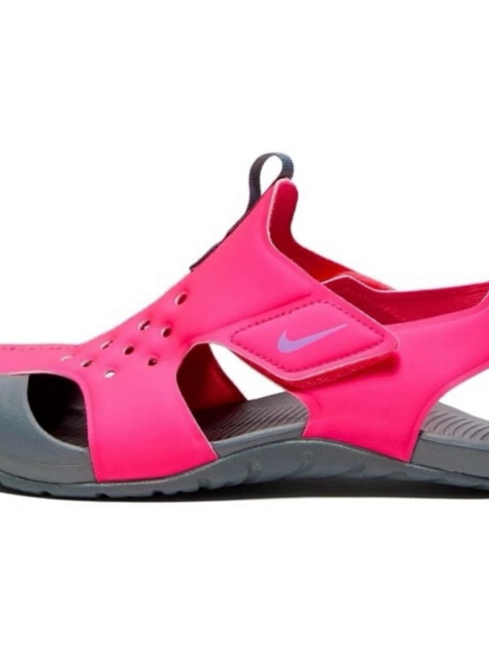 Nike girls Sunray Protect 2 'Hyper Pink Grey' kids size 11 c